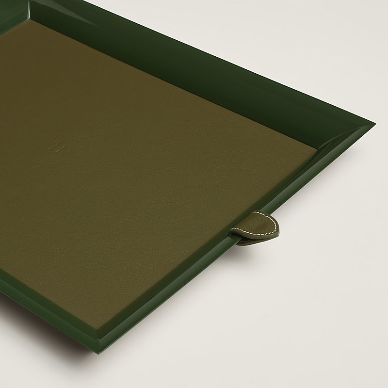 Atrium tray, medium model - Green | Hermès USA
